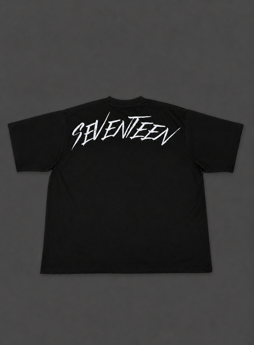 XVII 001 Black Boxy Oversized Tee