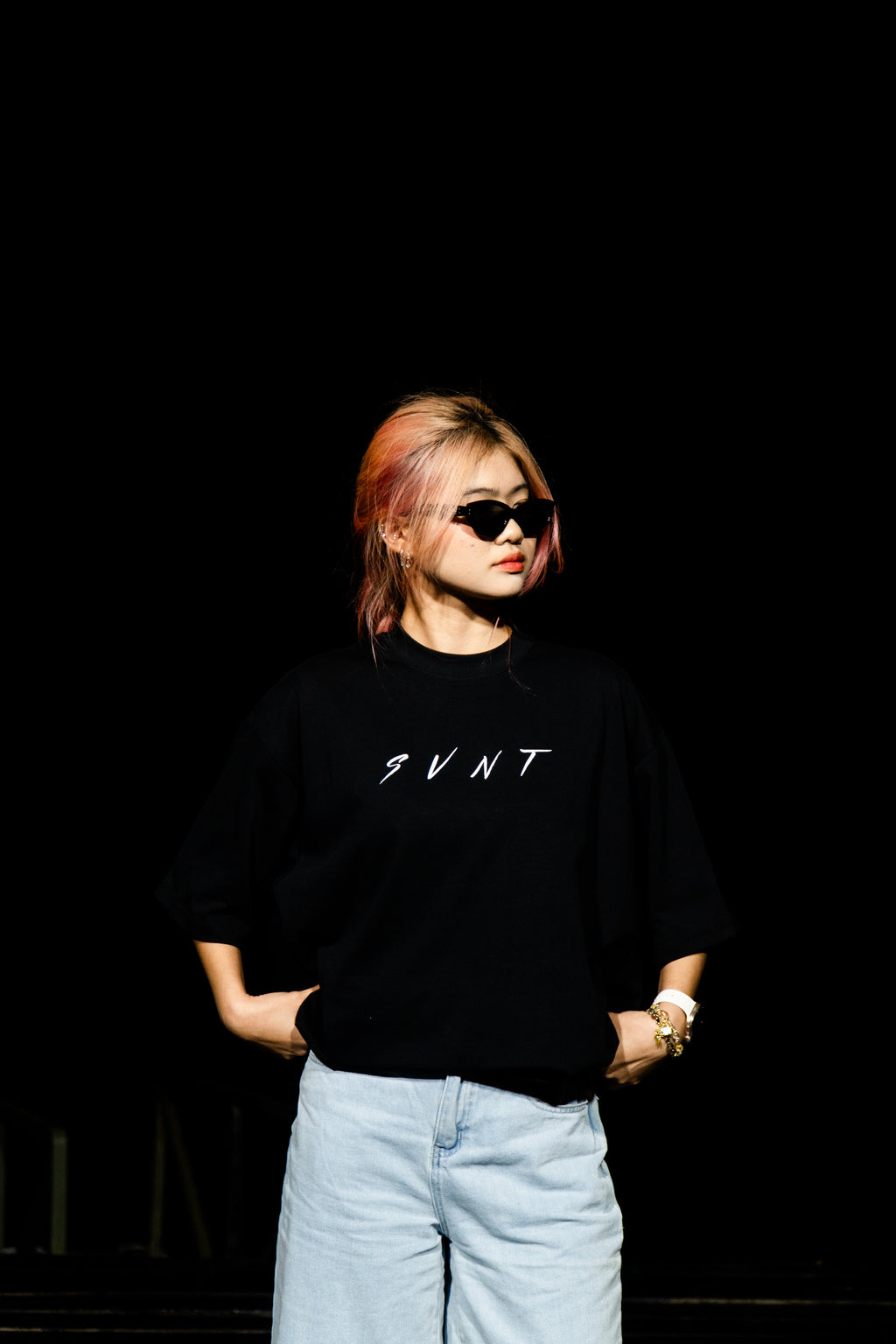 XVII 001 Black Boxy Oversized Tee